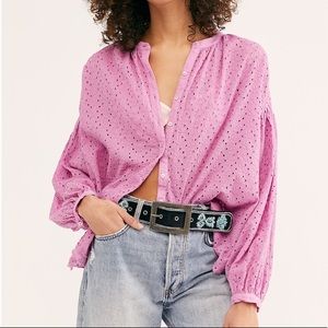 Free People Maddison Eyelet blouse Size XS
